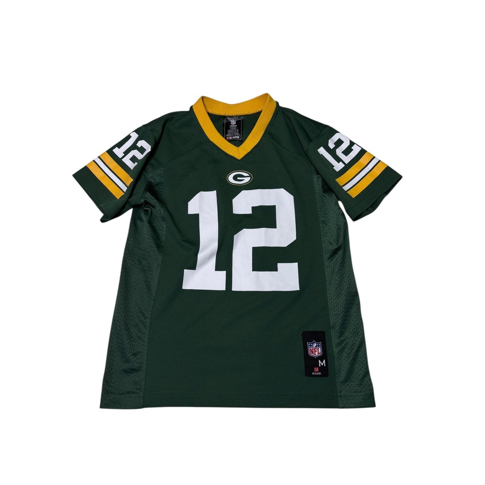 Youth Green Bay‎ Packers Aaron Rodgers 12 NFL Football Jersey Size Medium 10 12